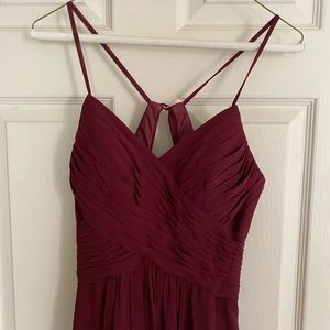 Azazie floor length in Cabernet